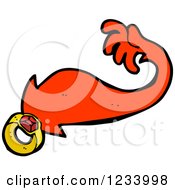 Clipart Of A Hand Emerging From A Magic Ring Royalty Free Vector Illustration by lineartestpilot