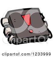Clipart Of A Computer Chip With An Exclamation Point Royalty Free Vector Illustration by lineartestpilot