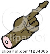 Clipart Of A Severed Pointing Hand Royalty Free Vector Illustration