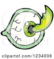 Clipart Of An Eye With Flames Royalty Free Vector Illustration
