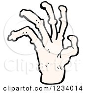 Clipart Of A Creepy Hand Royalty Free Vector Illustration