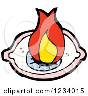 Clipart Of An Eye And Flames Royalty Free Vector Illustration