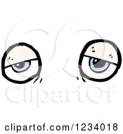 Clipart Of Tired Eyes Royalty Free Vector Illustration