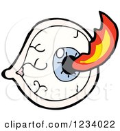 Clipart Of An Eye And Flames Royalty Free Vector Illustration