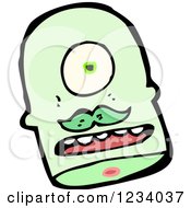 Clipart Of A Green Severed Head Royalty Free Vector Illustration