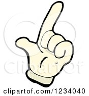 Clipart Of A Hand Holding Up One Finger Royalty Free Vector Illustration