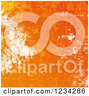 Clipart Of A Grungy White And Orange Background Royalty Free Vector Illustration