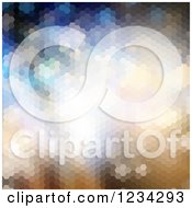 Clipart Of A Gradient Abstract Hexagon Background Royalty Free Vector Illustration