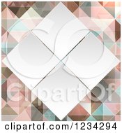 Clipart Of White Diamonds Over Geometric Shapes Royalty Free Vector Illustration