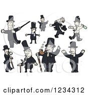 Clipart Of Gentlemen Royalty Free Vector Illustration