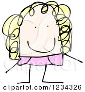 Doodled Blond Girl