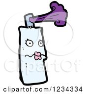 Clipart Of A Can Of Spray Paint Royalty Free Vector Illustration by lineartestpilot
