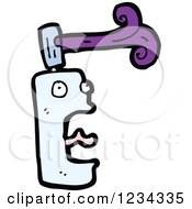 Clipart Of A Can Of Spray Paint Royalty Free Vector Illustration by lineartestpilot