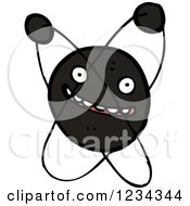 Clipart Of A Happy Atom Royalty Free Vector Illustration