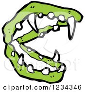 Clipart Of Green Vampire Teeth Royalty Free Vector Illustration by lineartestpilot