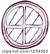 Poster, Art Print Of Round Pink Window