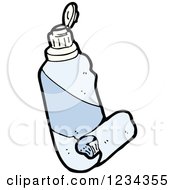 Clipart Of A Paint Or Toothpaste Tube Royalty Free Vector Illustration by lineartestpilot