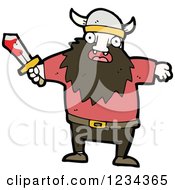 Poster, Art Print Of Viking Man With A Bloody Sword