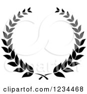 Poster, Art Print Of Black And White Laurel Wreath 2