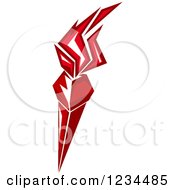Clipart Of A Flaming Red Torch 35 Royalty Free Vector Illustration
