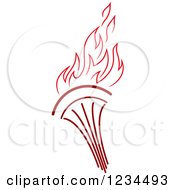 Poster, Art Print Of Flaming Red Torch 26