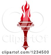 Poster, Art Print Of Flaming Red Torch 33