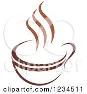 Poster, Art Print Of Brown Cafe Coffee Cup With Steam 7