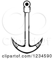 Poster, Art Print Of Black And White Nautical Anchor