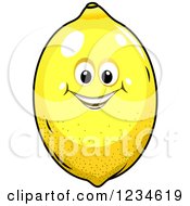 Clipart Of A Happy Lemon Character 2 Royalty Free Vector Illustration