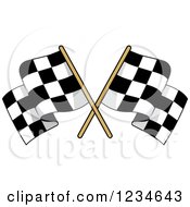 Crossed Checkered Racing Flags