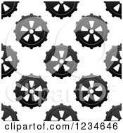 Poster, Art Print Of Seamless Background Pattern Of Gears 3
