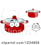 Poster, Art Print Of Happy Red Dutch Oven Pot Character