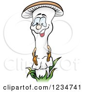 Poster, Art Print Of Happy White Mushroom