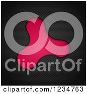 Clipart Of A Pink Metaball Over Black Mesh Royalty Free Vector Illustration