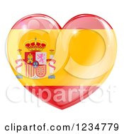 3d Reflective Spanish Flag Heart