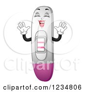 Happy Positive Pregnancy Test Mascot