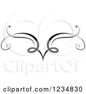 Clipart Of A Black Swirl Design Element 9 Royalty Free Vector Illustration