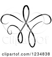 Clipart Of A Black Swirl Design Element 7 Royalty Free Vector Illustration by BNP Design Studio