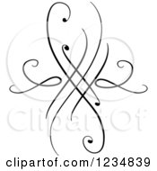 Clipart Of A Black Swirl Design Element 8 Royalty Free Vector Illustration by BNP Design Studio