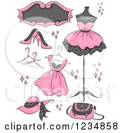 Poster, Art Print Of Pink Boutique Clothing And Accessories