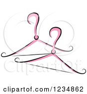 Clipart Of Pink Boutique Hangers Royalty Free Vector Illustration