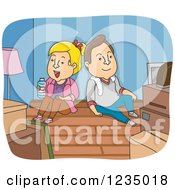 Poster, Art Print Of Caucasian Couple Taking A Break While Moving