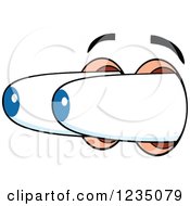 Poster, Art Print Of Pair Of Surprised Blue Eyes Popping Out