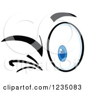 Clipart Of A Pair Of Winking Eyes Royalty Free Vector Illustration