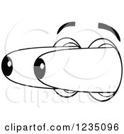Clipart Of A Pair Of Surprised Black And White Eyes Popping Out Royalty Free Vector Illustration