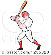 Poster, Art Print Of Cartoon Baseball Batter Man 2