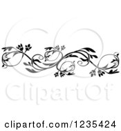 Poster, Art Print Of Black And White Floral Design Element 4