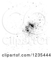 Clipart Of Black Spray Paint Splatter 4 Royalty Free Vector Illustration