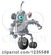 Poster, Art Print Of Robot With Wheels