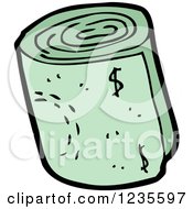 Poster, Art Print Of Rolled Wad Of Cash